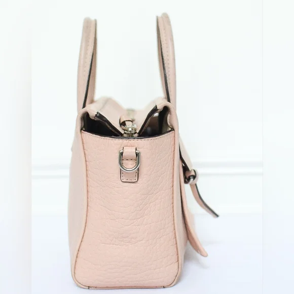 Coach Powder Pink Bleecker Mini Riley Carryall Top Handle Bag Leather 27923 - Picture 5 of 16